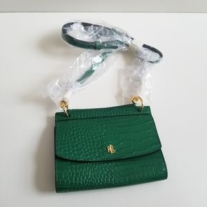Ralph Lauren Crocodile-Embossed Belt Bag
